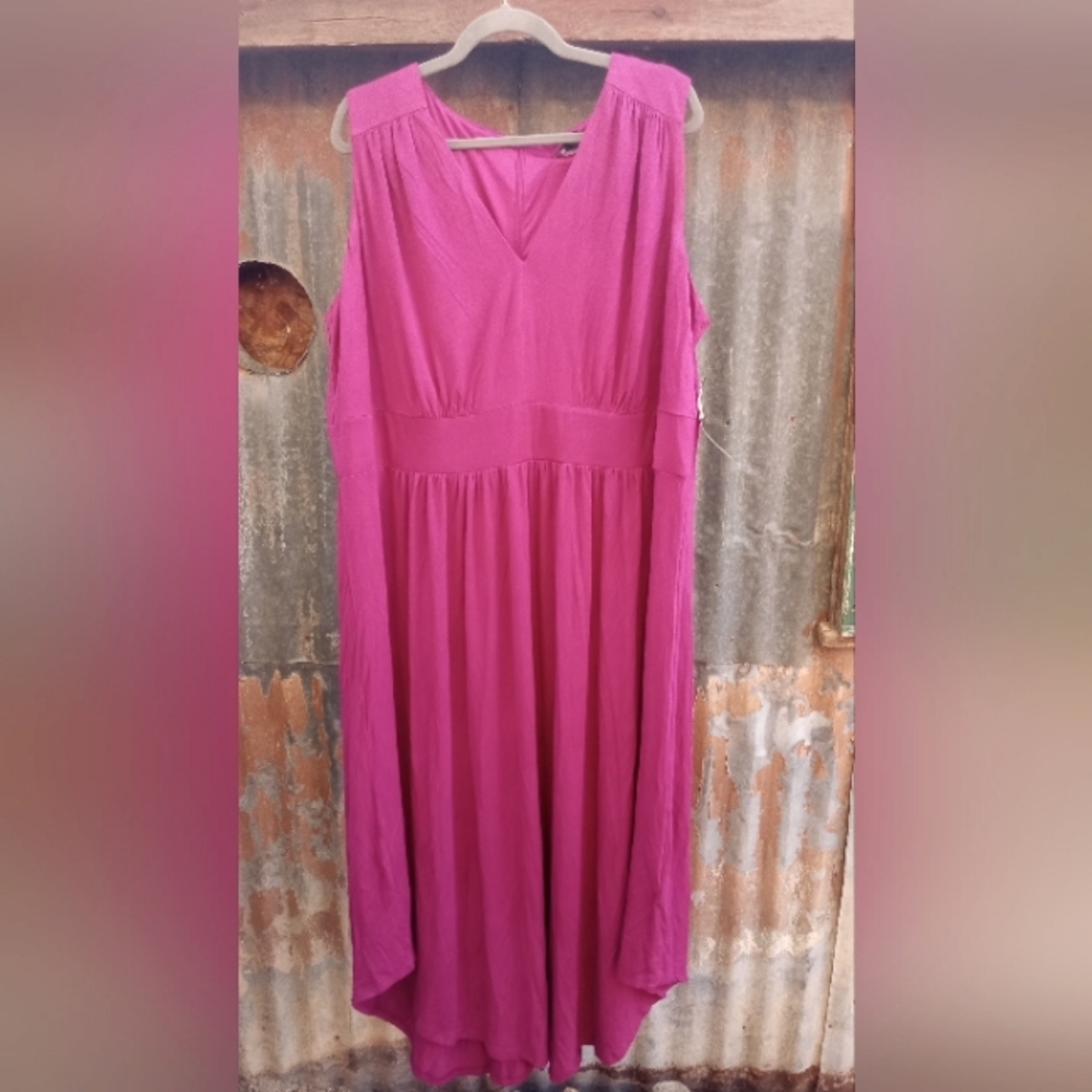 Adorne Woman- Maxi Dress- Berry Pink- 3X- NWT